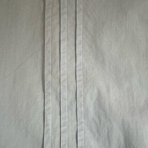 Banana Republic Long Sleeve Pleated Button Down Shirt Blue Mens Size L Casual - Picture 4 of 6